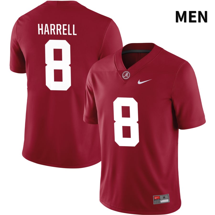 Alabama Crimson Tide Men's Tyler Harrell #8 NIL Crimson 2022 NCAA Authentic Stitched College Football Jersey VL16S52MH
